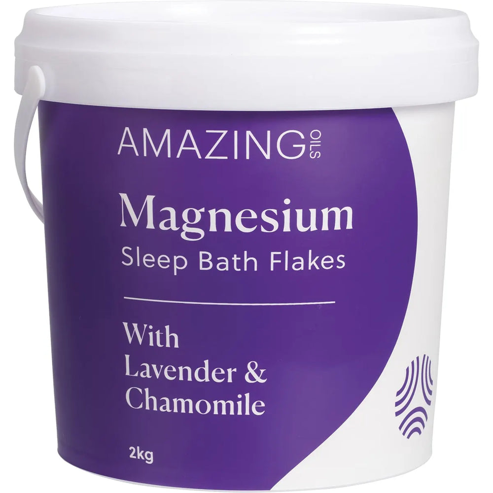 Amazing Oils Magnesium Sleep Bath Flakes with Lavender & Chamomile