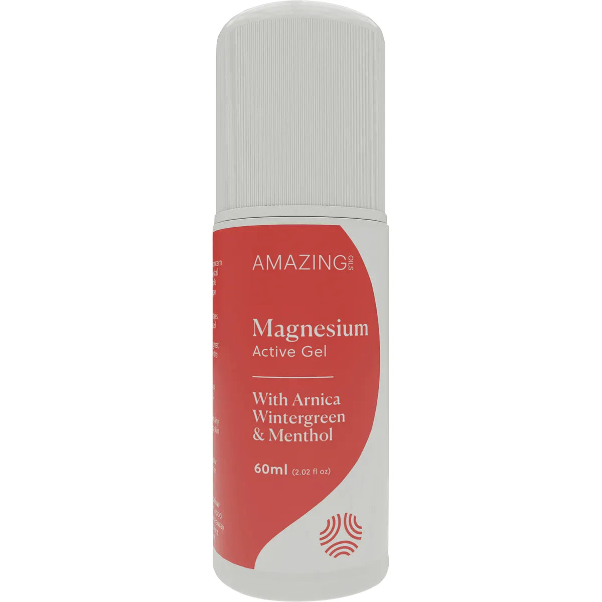 Amazing Oils Magnesium Active Roll-On Gel w Arnica, Wintergreen & Menthol 60ml