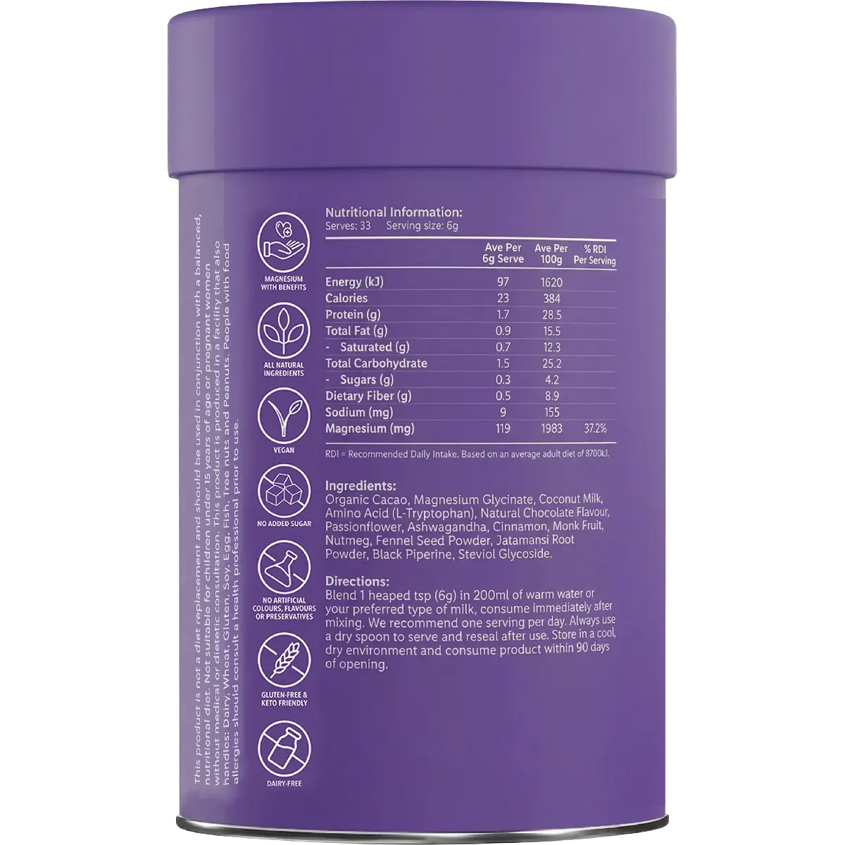 Amazing You Nightly Wellness Drink 200g — UHP secondary/back image