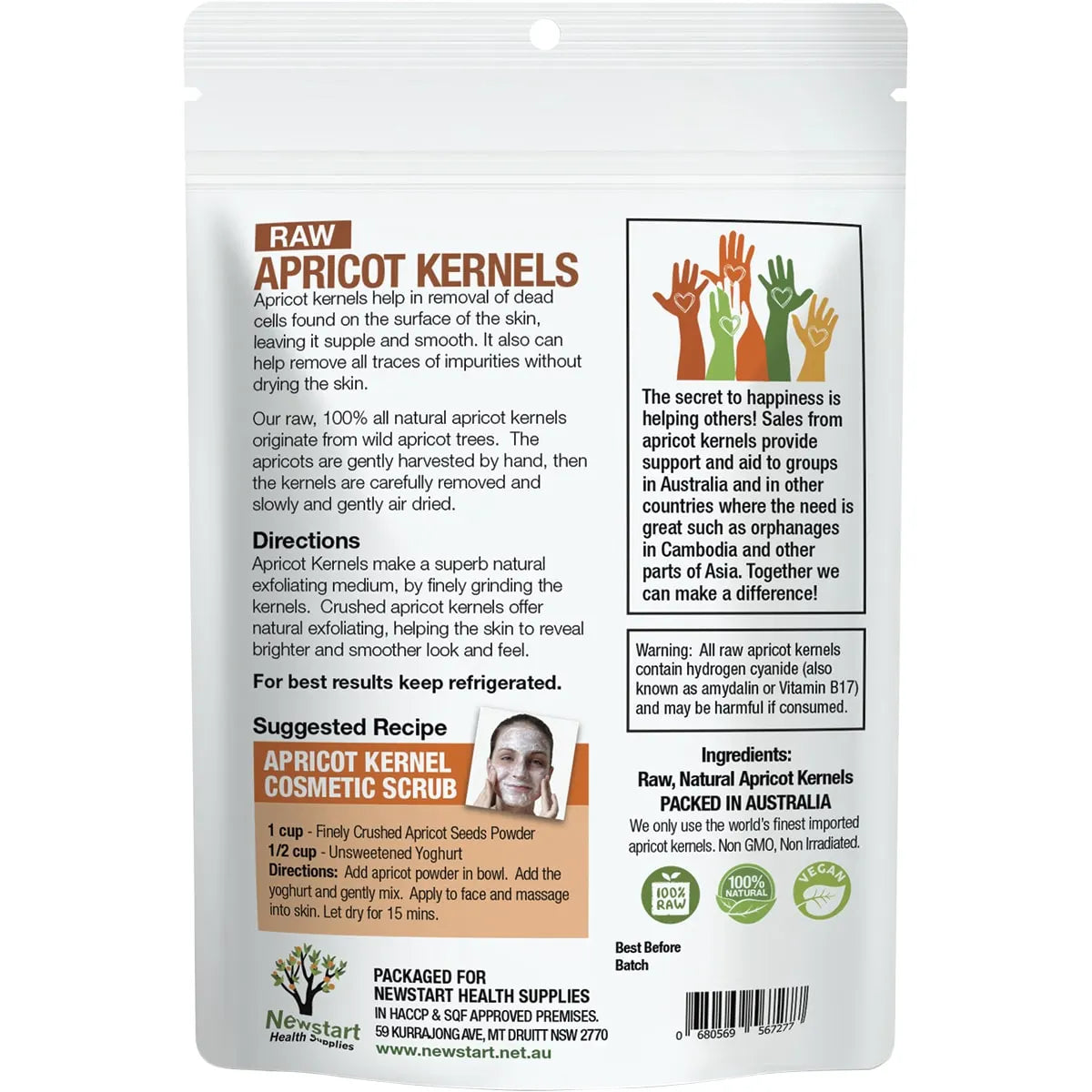 Apricare Apricot Kernels Raw