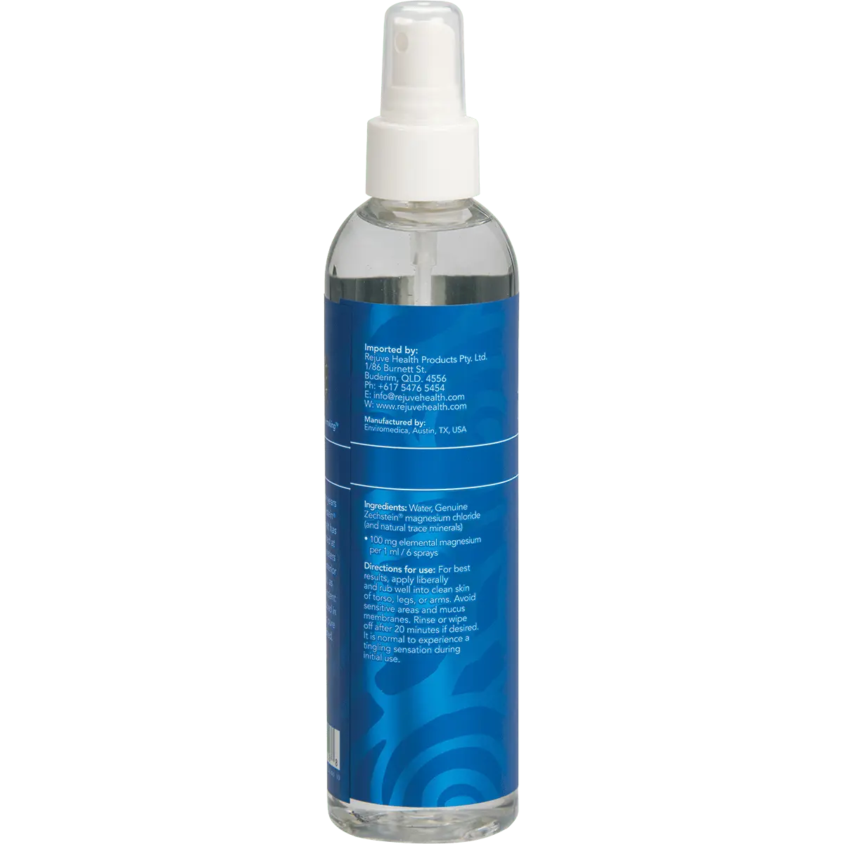 Ancient Minerals Magnesium Oil Full Strength 237ml — side pack image (UHP)