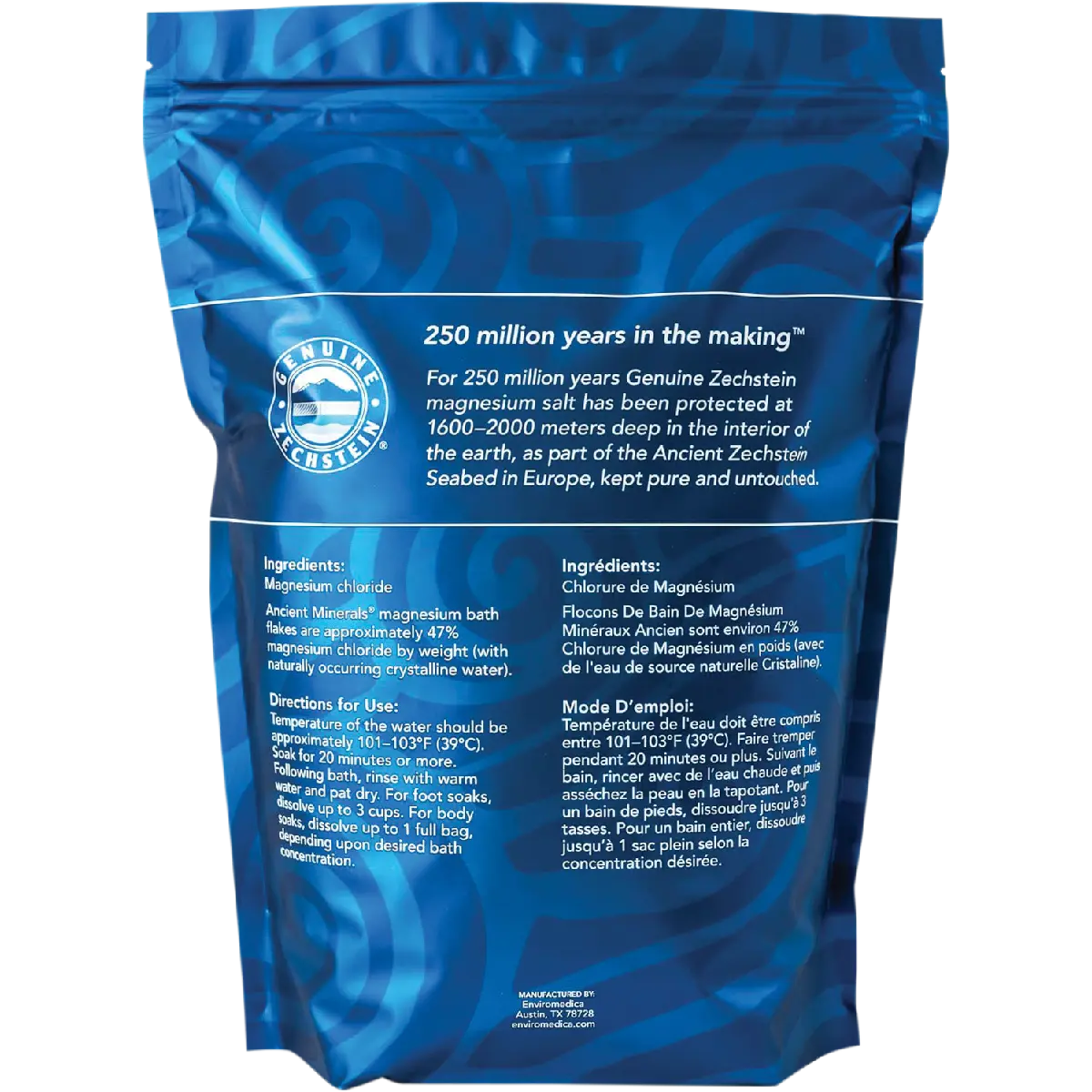 Ancient Minerals Magnesium Flakes — back pack image (UHP)