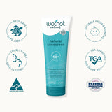 Wotnot Face Sunscreen Natural Zinc SPF50 Untinted 50G