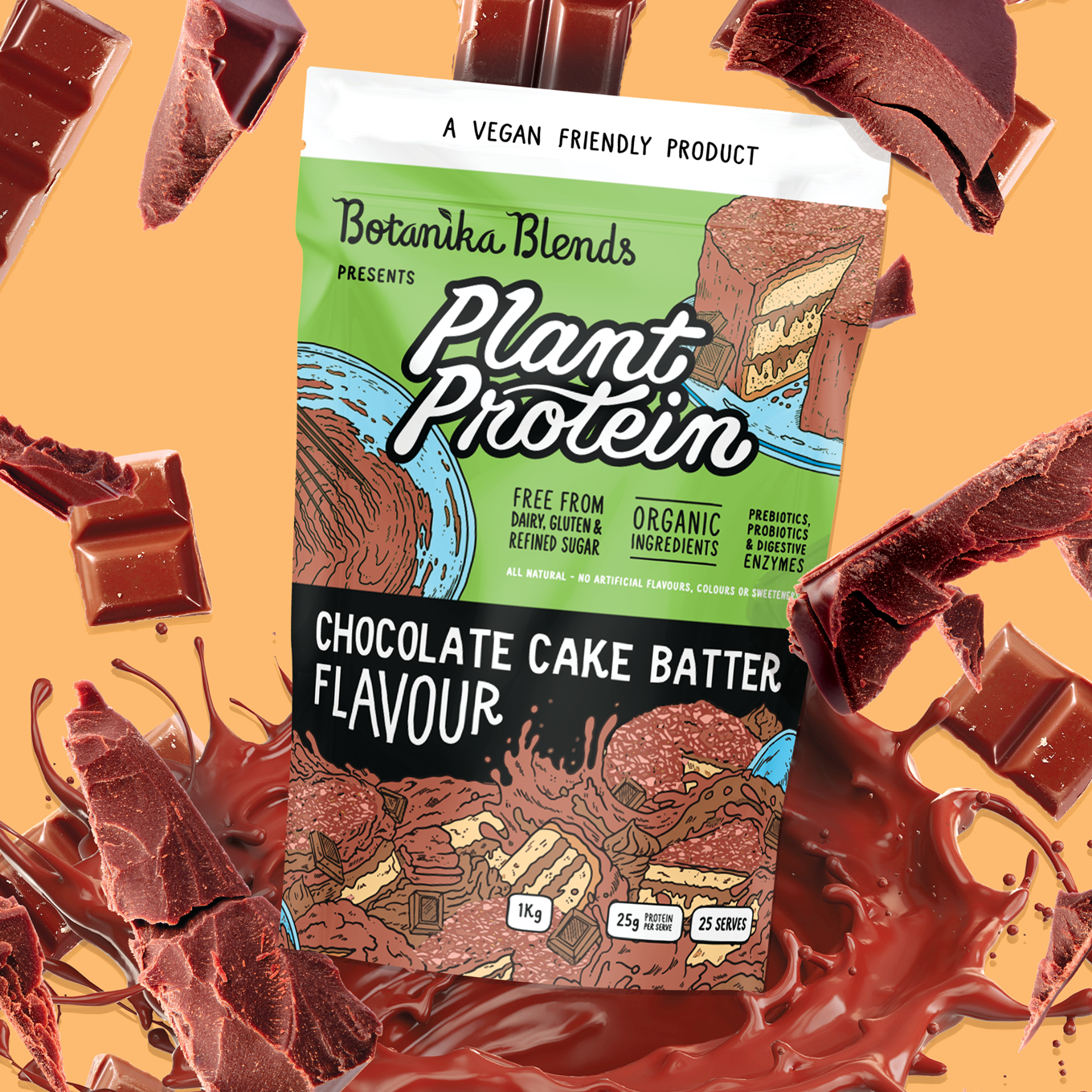 Botanika Blends Plant Protein Chocolate Cake Batter