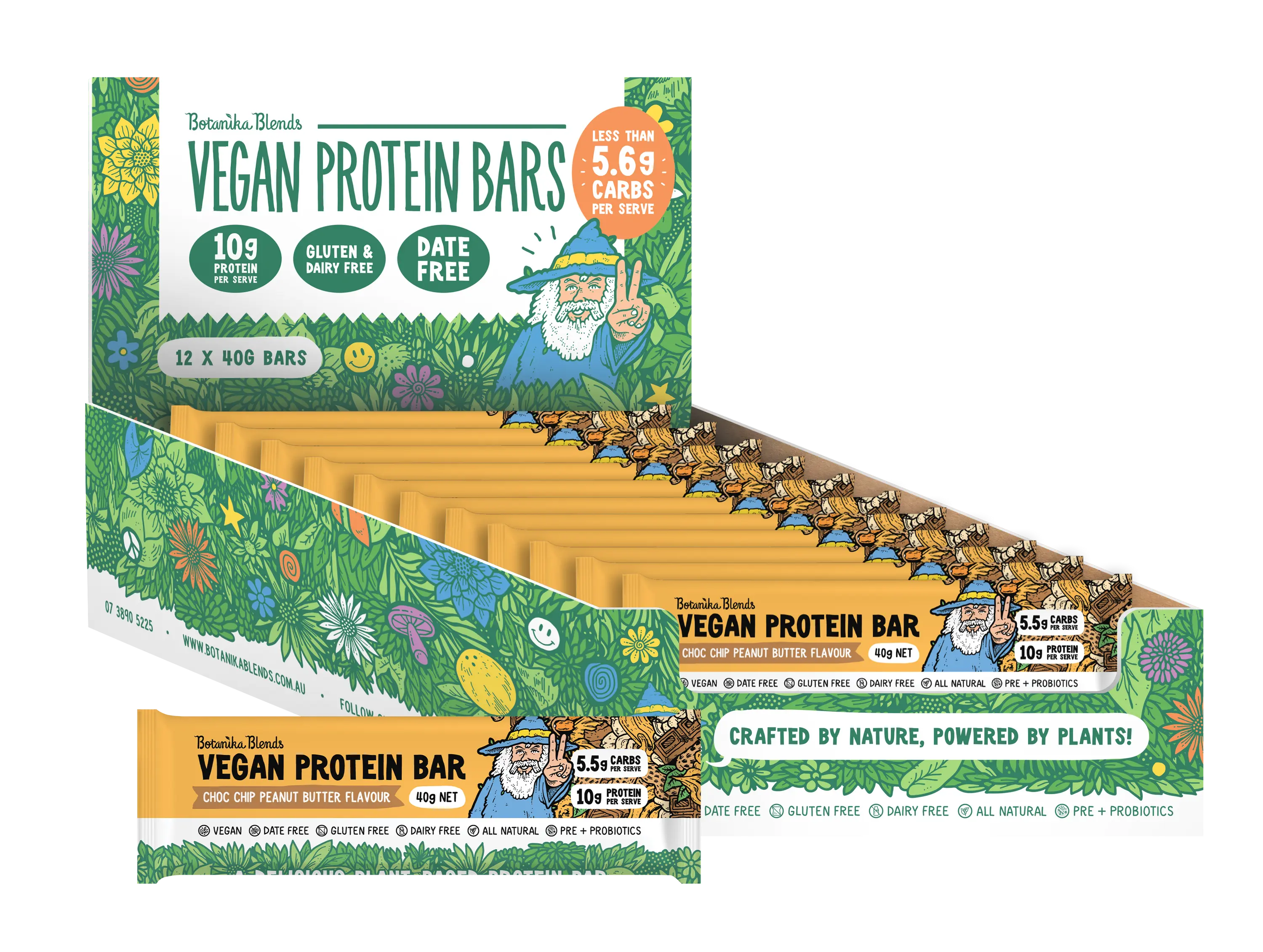 Botanika Blends Plant Protein Bar Choc Peanut Butter — display / front product image