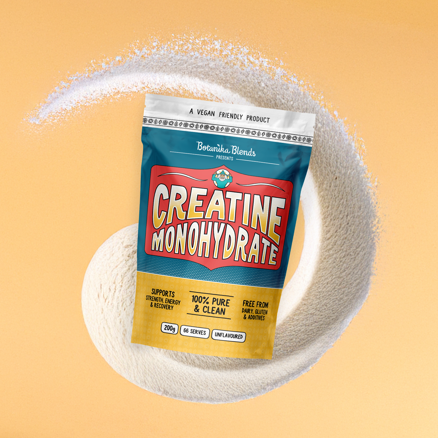 Botanika Blends Creatine Monohydrate 200g — exact product styled lifestyle image
