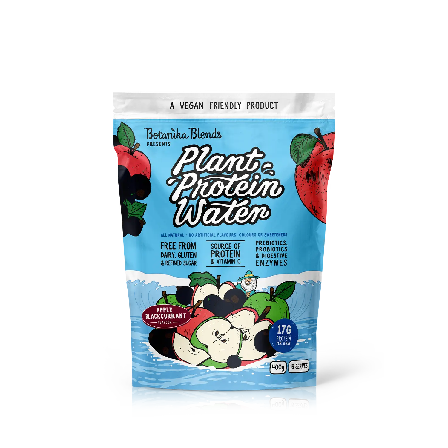 Botanika Blends Plant Protein Water Apple Blackcurrant 400g — front packshot