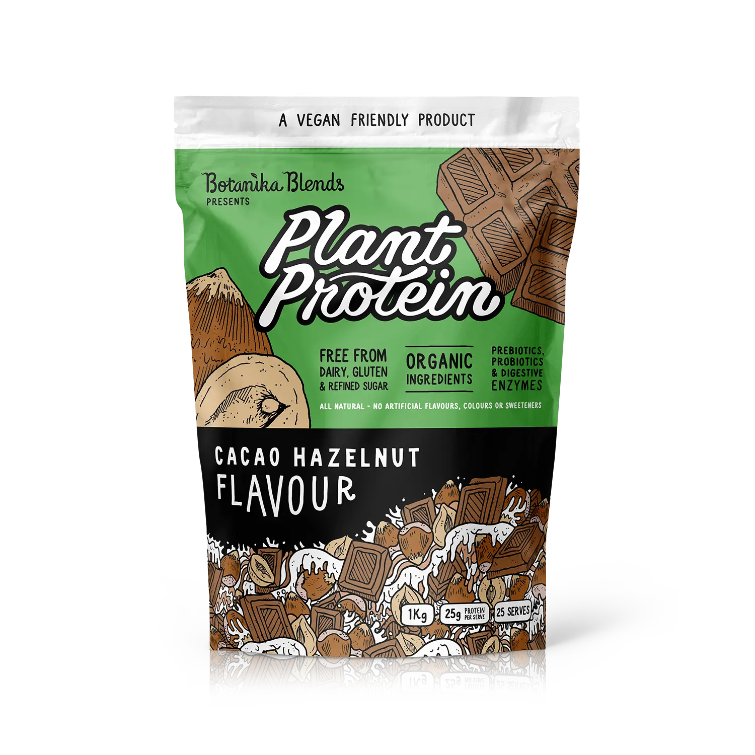 Botanika Blends Plant Protein Cacao Hazelnut — 1kg front packshot