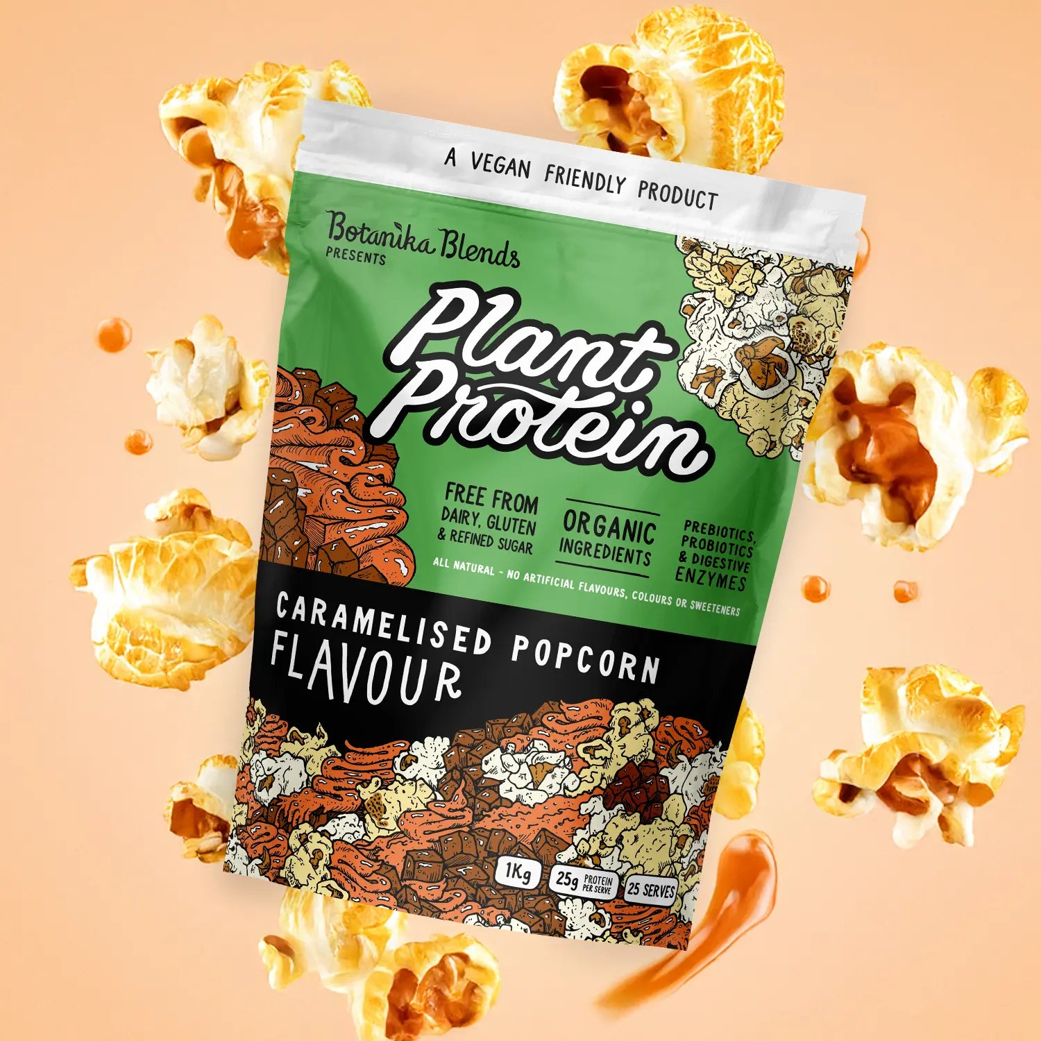 Botanika Blends Plant Protein Caramelised Popcorn – product image