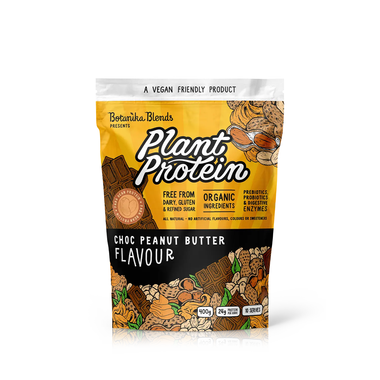 Botanika Blends Plant Protein Choc Peanut Butter — 400g front packshot