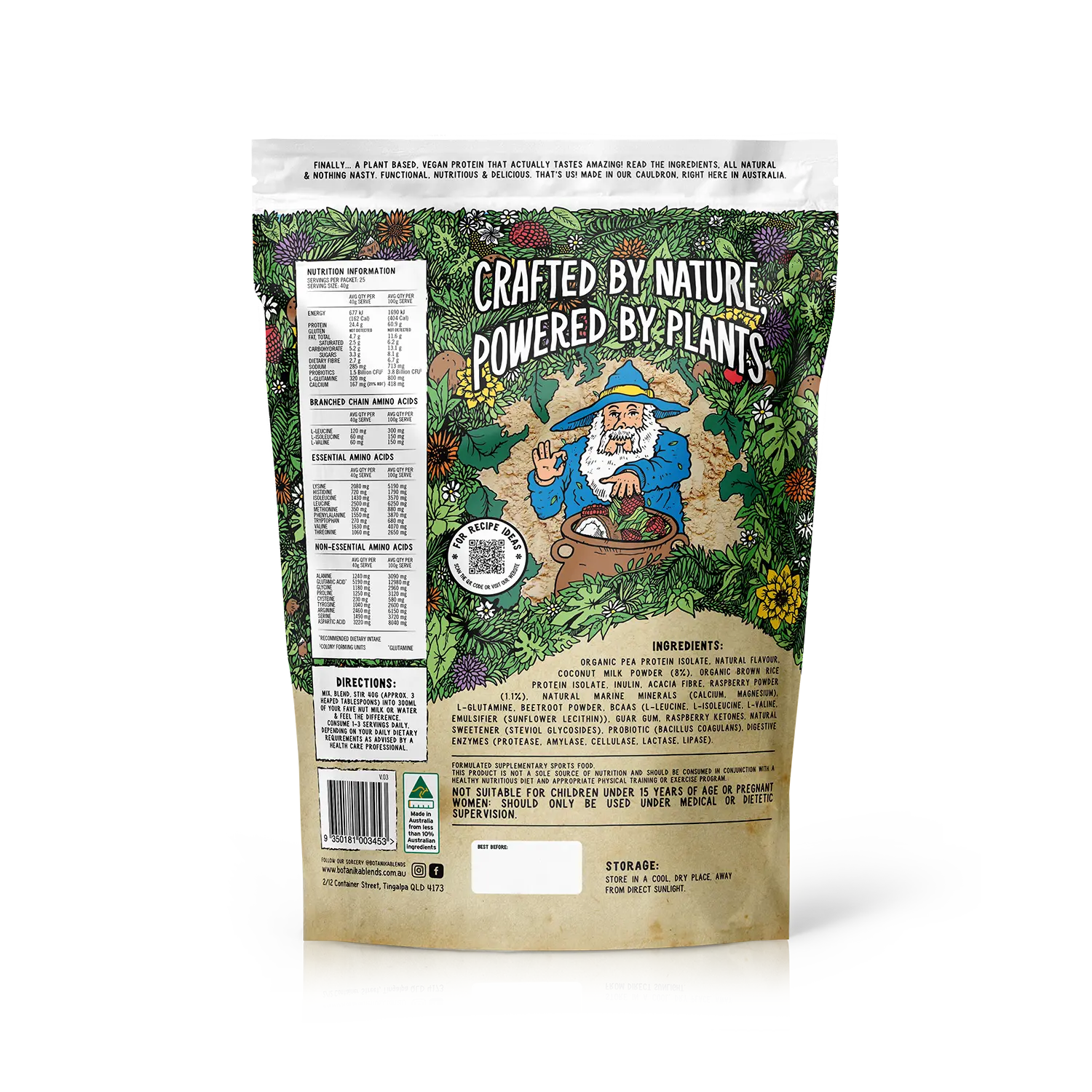 Botanika Blends Plant Protein Raspberry Coconut – product image