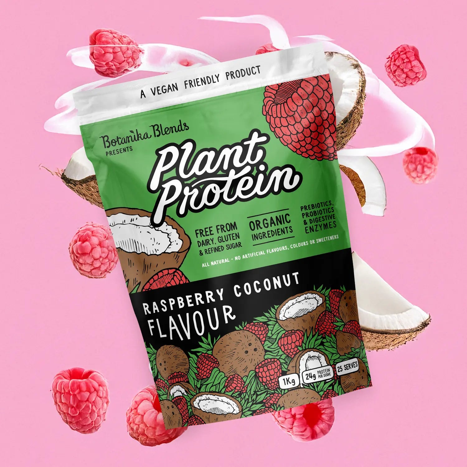 Botanika Blends Plant Protein Raspberry Coconut – product image