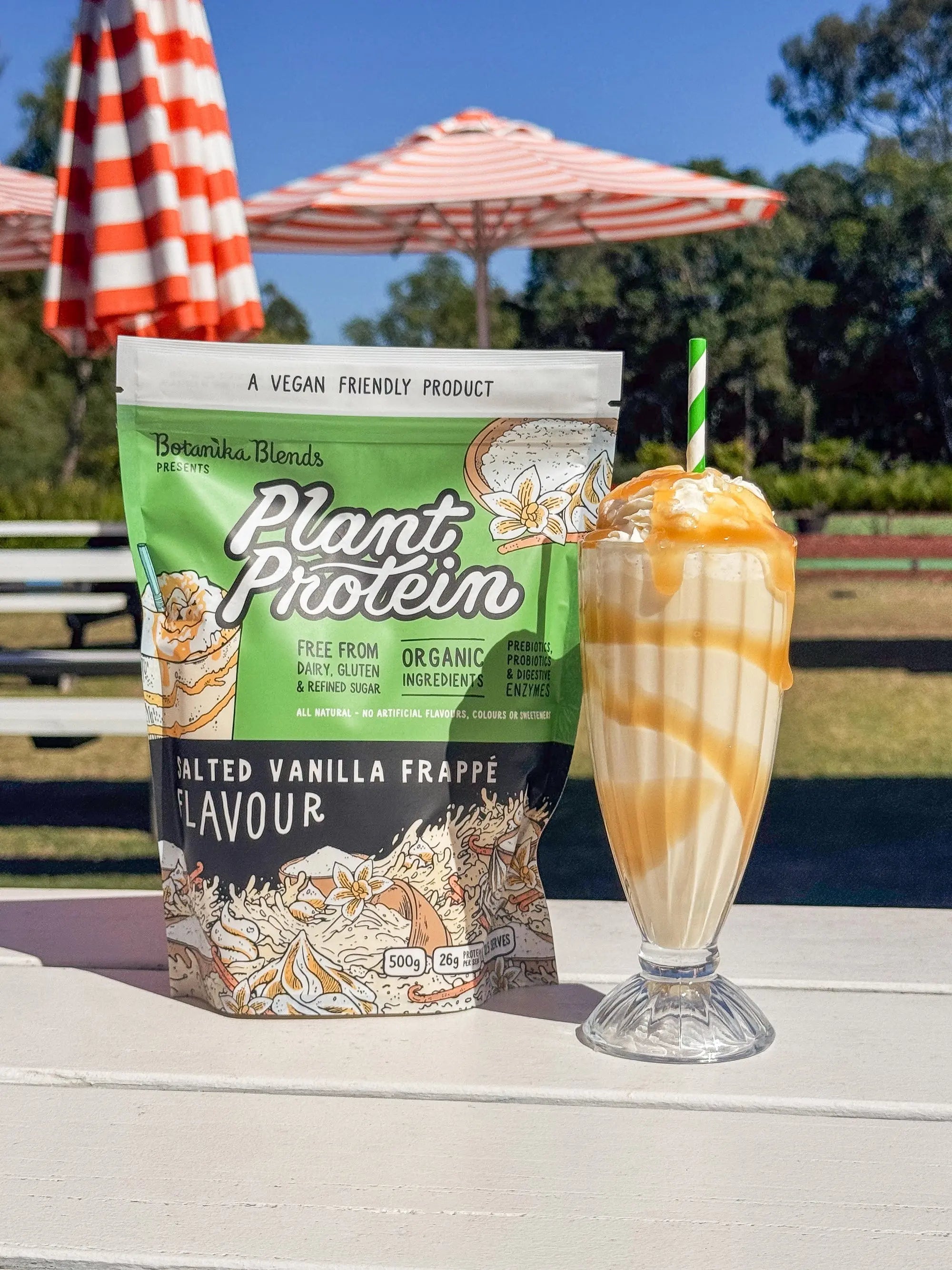 Botanika Blends Salted Vanilla Frappe cafe lifestyle image