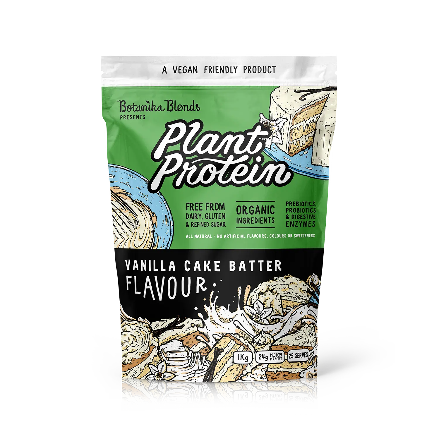 Botanika Blends Plant Protein Vanilla Cake Batter — 1kg front packshot
