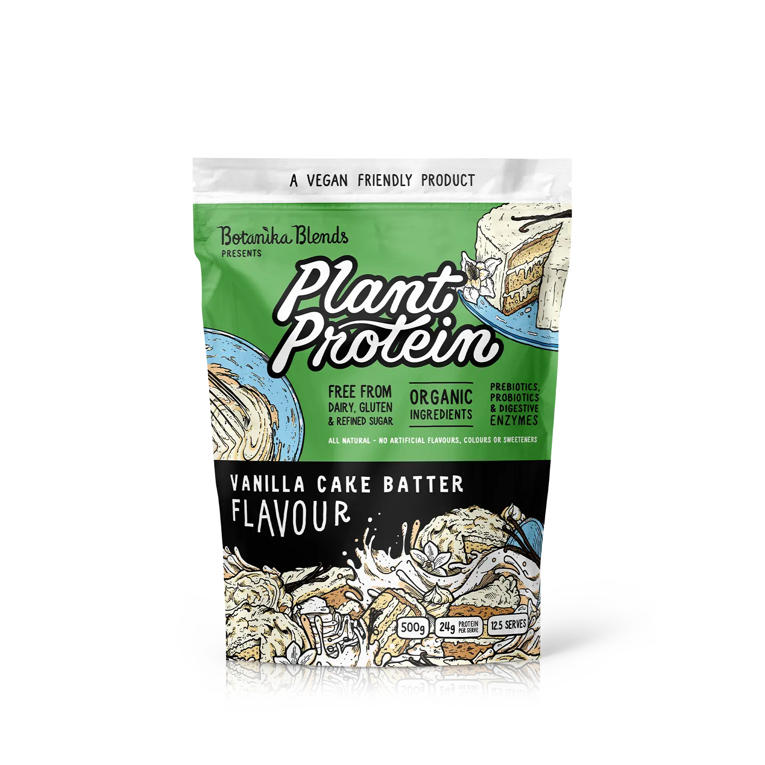 Botanika Blends Plant Protein Vanilla Cake Batter — 500g front packshot