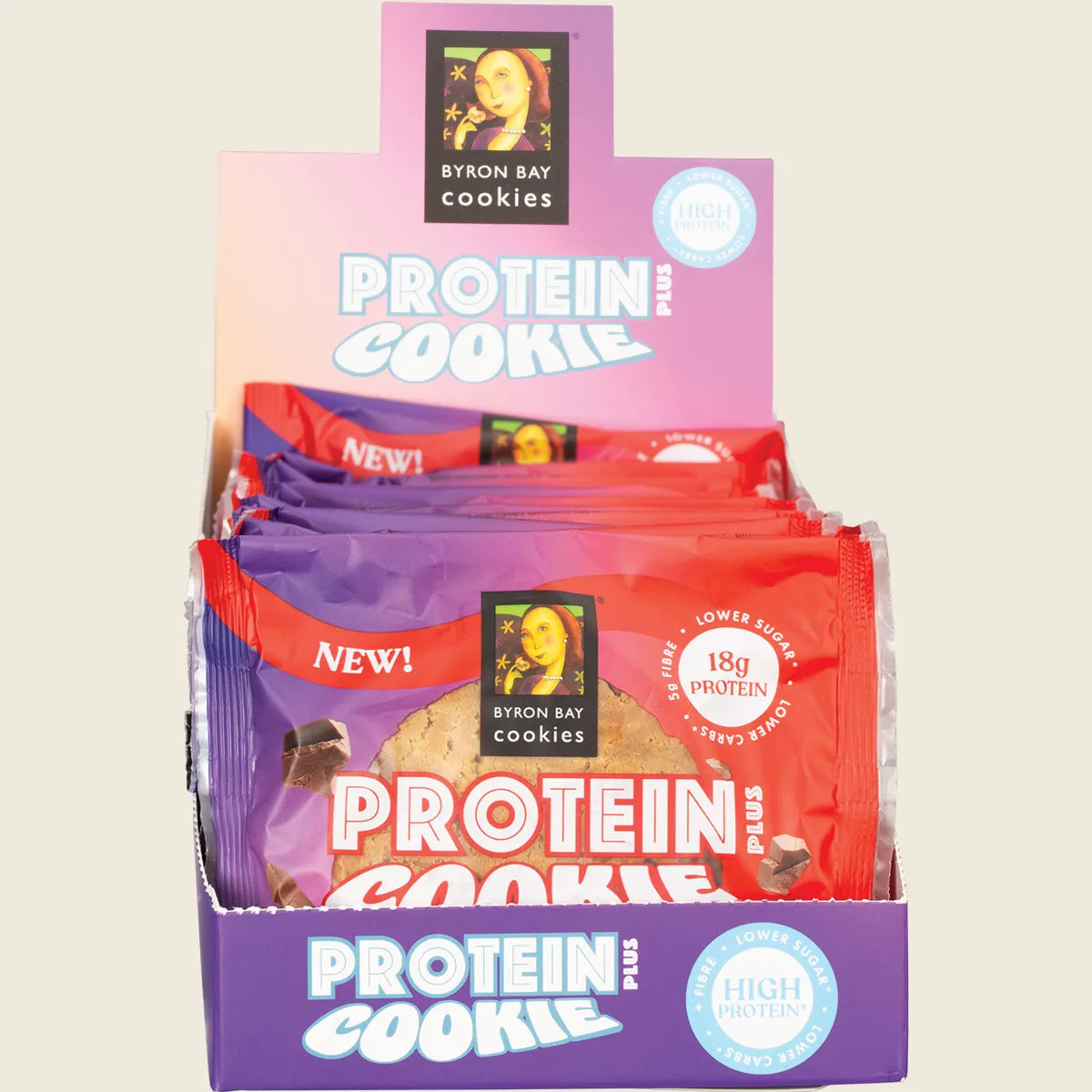 Byron Bay Cookie Company Protein Cookie Milk Choc Chunk 12x60g Byron Bay Cookies