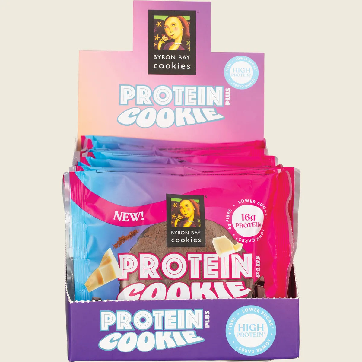 Byron Bay Cookie Company Protein Cookie Triple Choc 12x60g Byron Bay Cookies