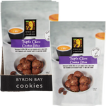 (BBD - 04/09/2026) Byron Bay Cookie Company Gluten Free Cookie Bites Triple Choc Fudge — front pack image (UHP)