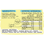 Blue Dinosaur Lemon & Macadamia Snack Bar 12x45g — back of pack and product information