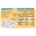 Blue Dinosaur Banana Bread Snack Bar 12x45g — back of pack and product information