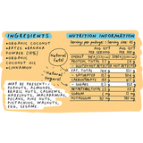 Blue Dinosaur Banana Bread Snack Bar 12x45g — back of pack and product information
