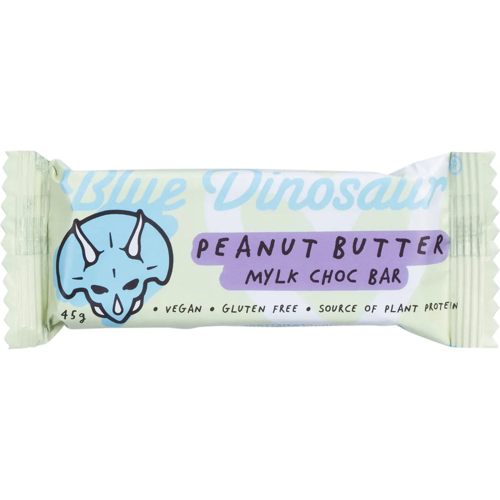 (Clearance - BBD 25/09/24) Blue Dinosaur Hand-Baked Vegan Protein Bar Peanut Butter & Mylk Chocolate 12 x 45g