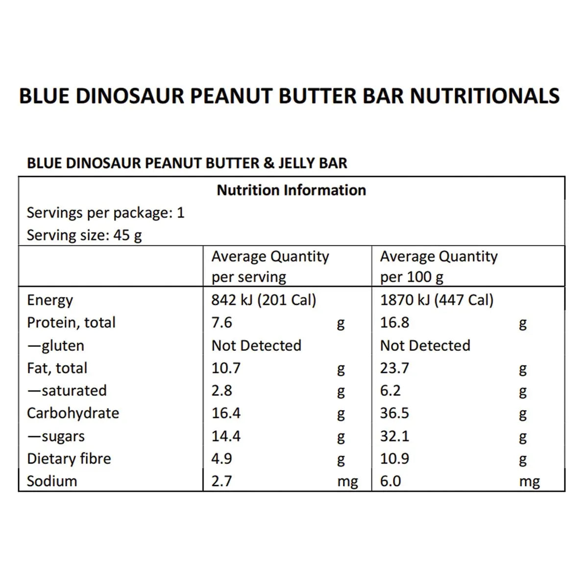 (Clearance - BBD 28/09/24) Blue Dinosaur Hand-Baked Vegan Protein Bar Peanut Butter & Jelly 12 x 45g