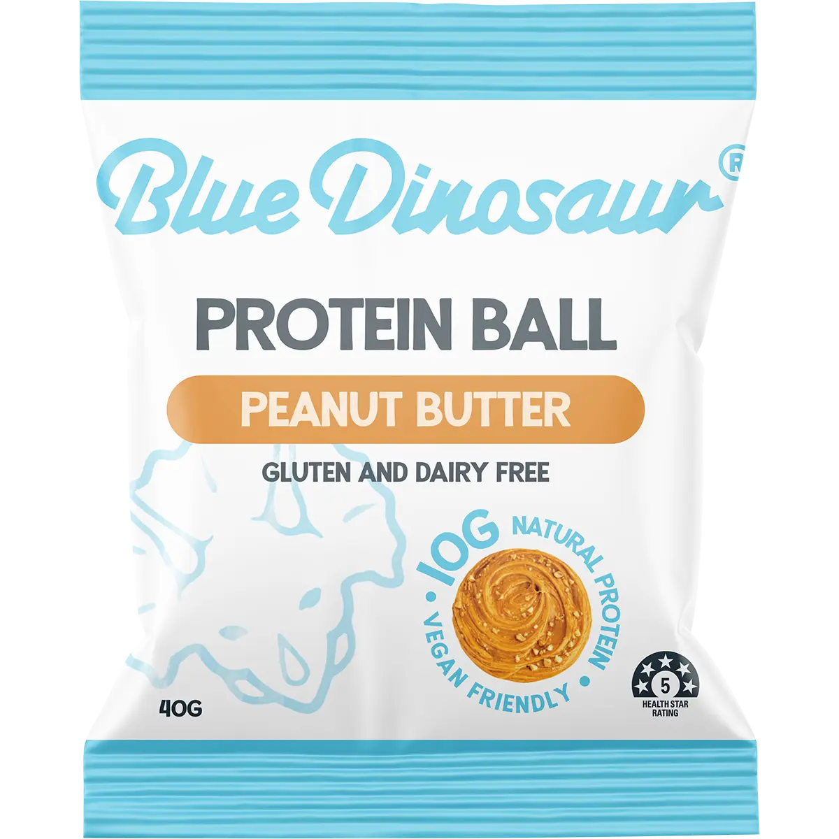 Blue Dinosaur Peanut Butter Protein Ball 12x40g — official UHP product image 2