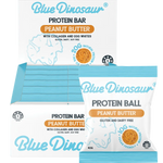 Blue Dinosaur Peanut Butter Protein Ball 12x40g — front pack image (UHP)