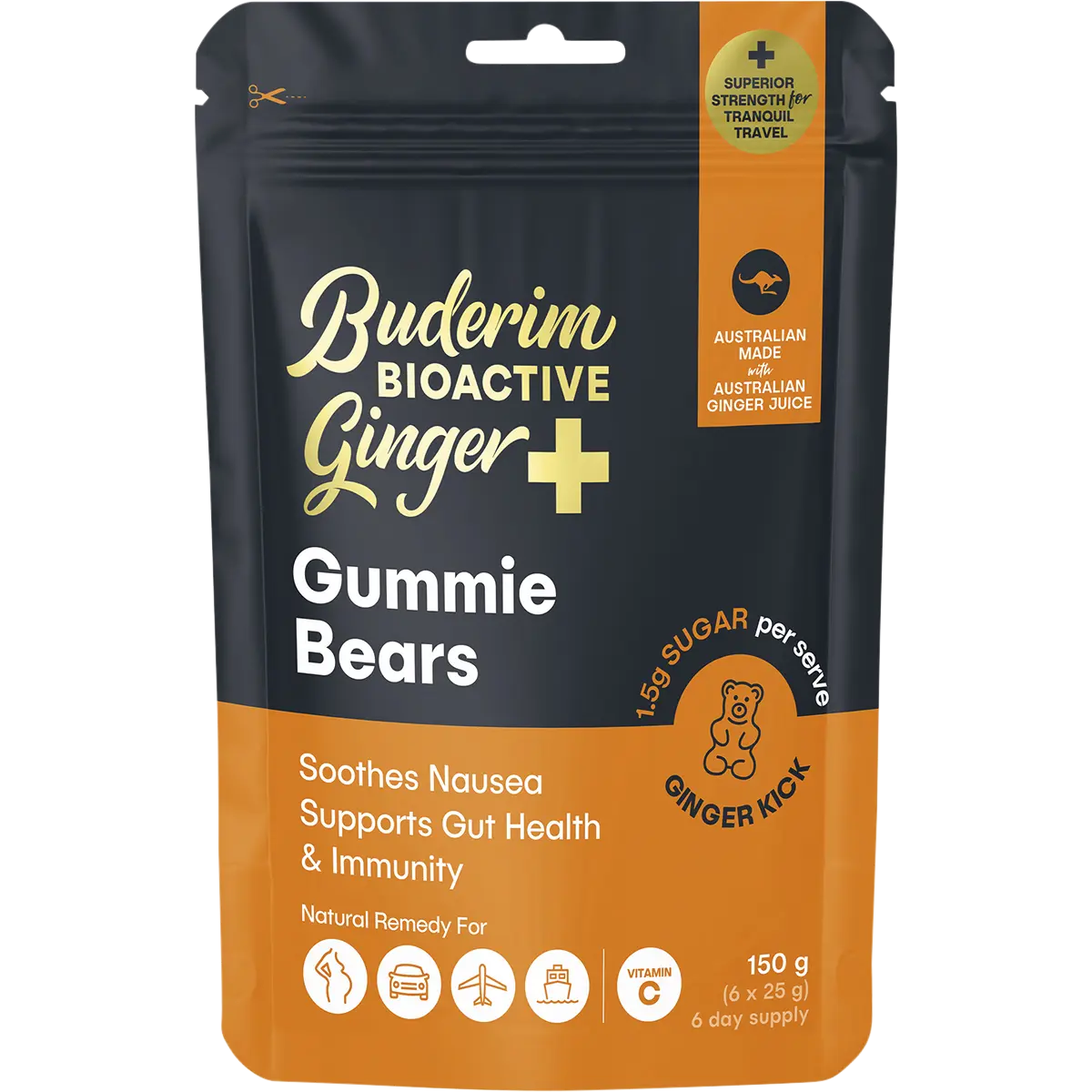 Buderim Ginger Bioactive + Gummie Bears — official UHP product image 2