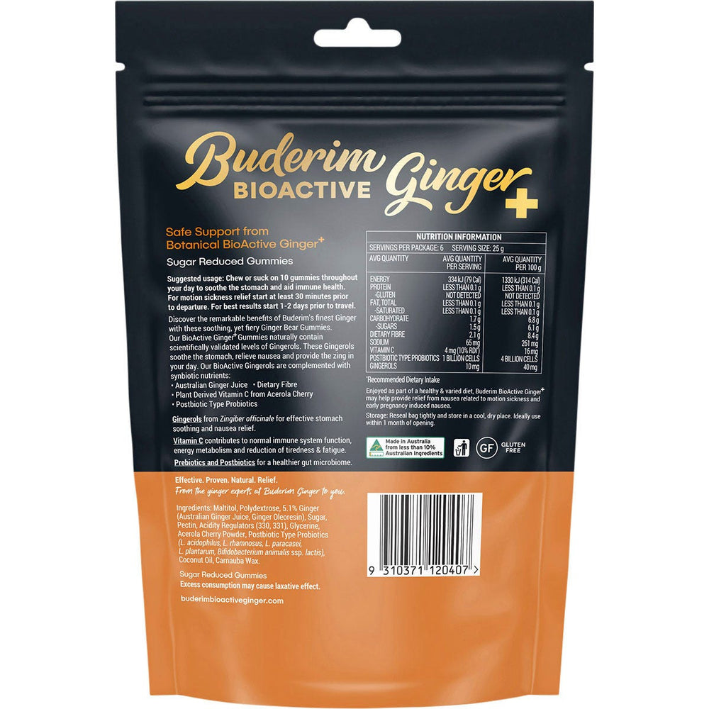 Buderim Ginger Bioactive + Gummie Bears