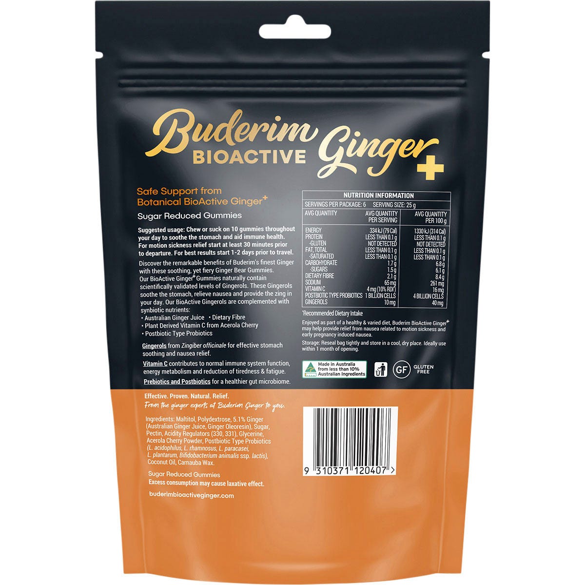 Buderim Ginger Bioactive + Gummie Bears