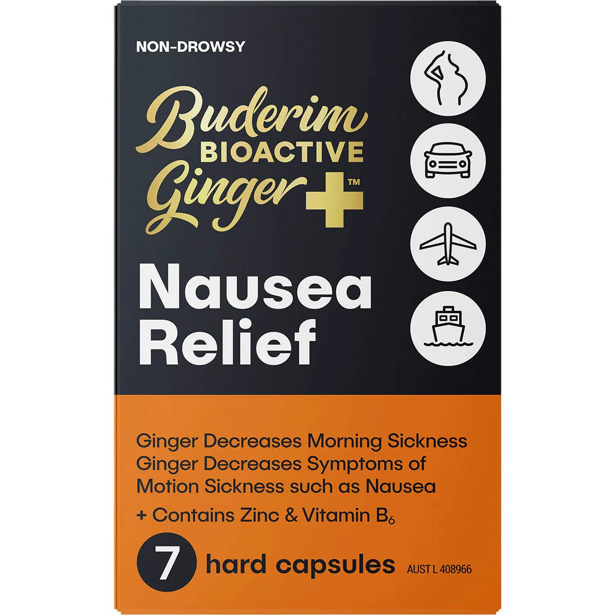 Buderim Ginger Bioactive + Nausea Relief Capsules