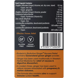 Buderim Ginger Bioactive + Nausea Relief Capsules — back pack image (UHP)