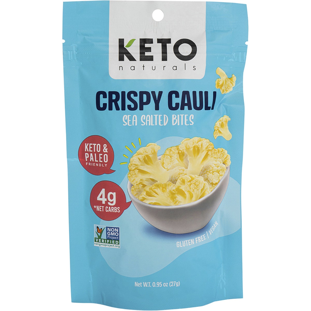 (CLEARANCE) Keto Naturals Crispy Cauliflower Bites 8 x 27 Grams