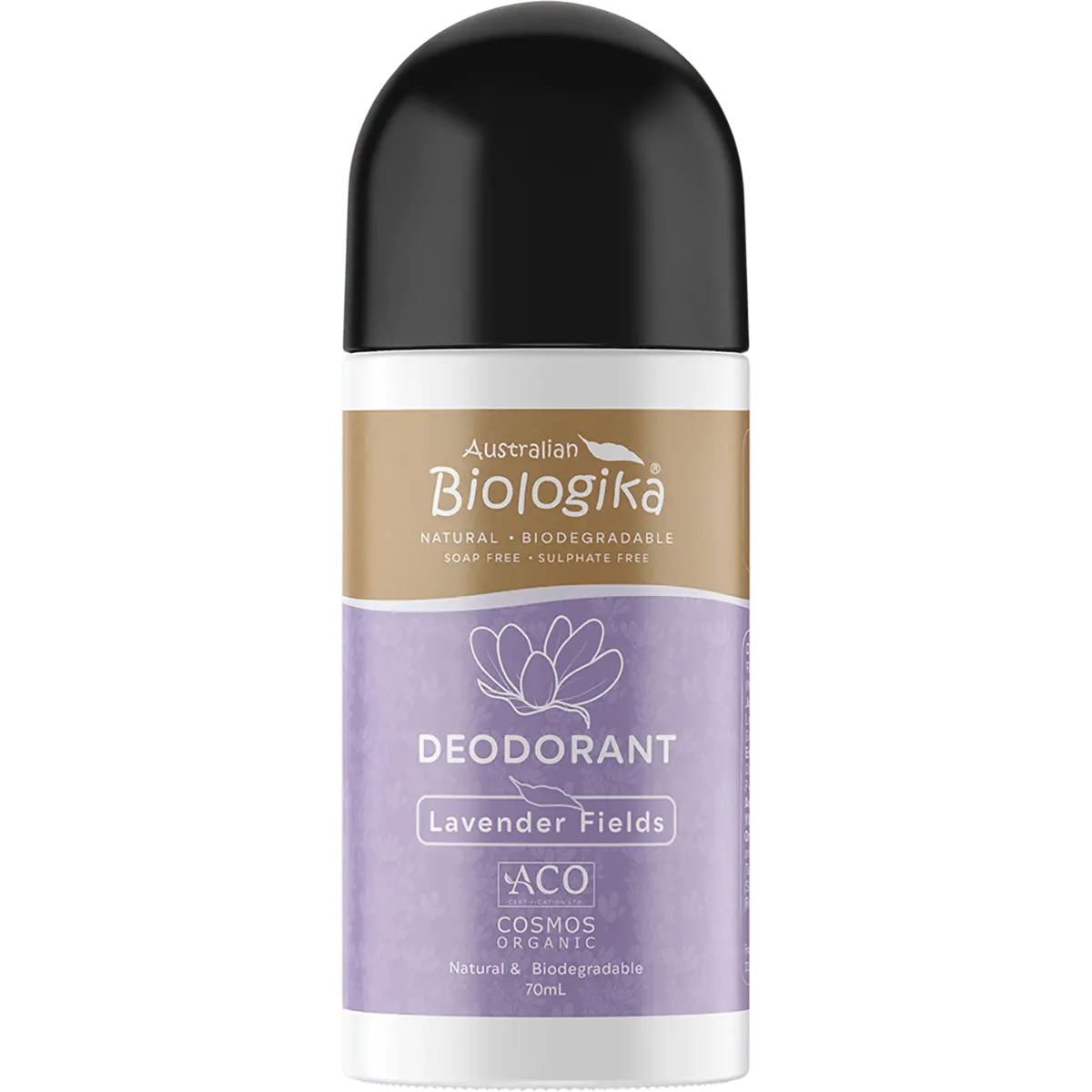 Biologika Roll-On Deodorant Lavender Fields 70ml — front pack image (UHP)