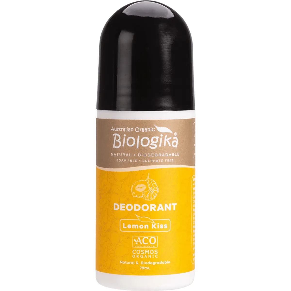 Biologika Roll-On Deodorant Lemon Kiss 70ml — front pack image (UHP)