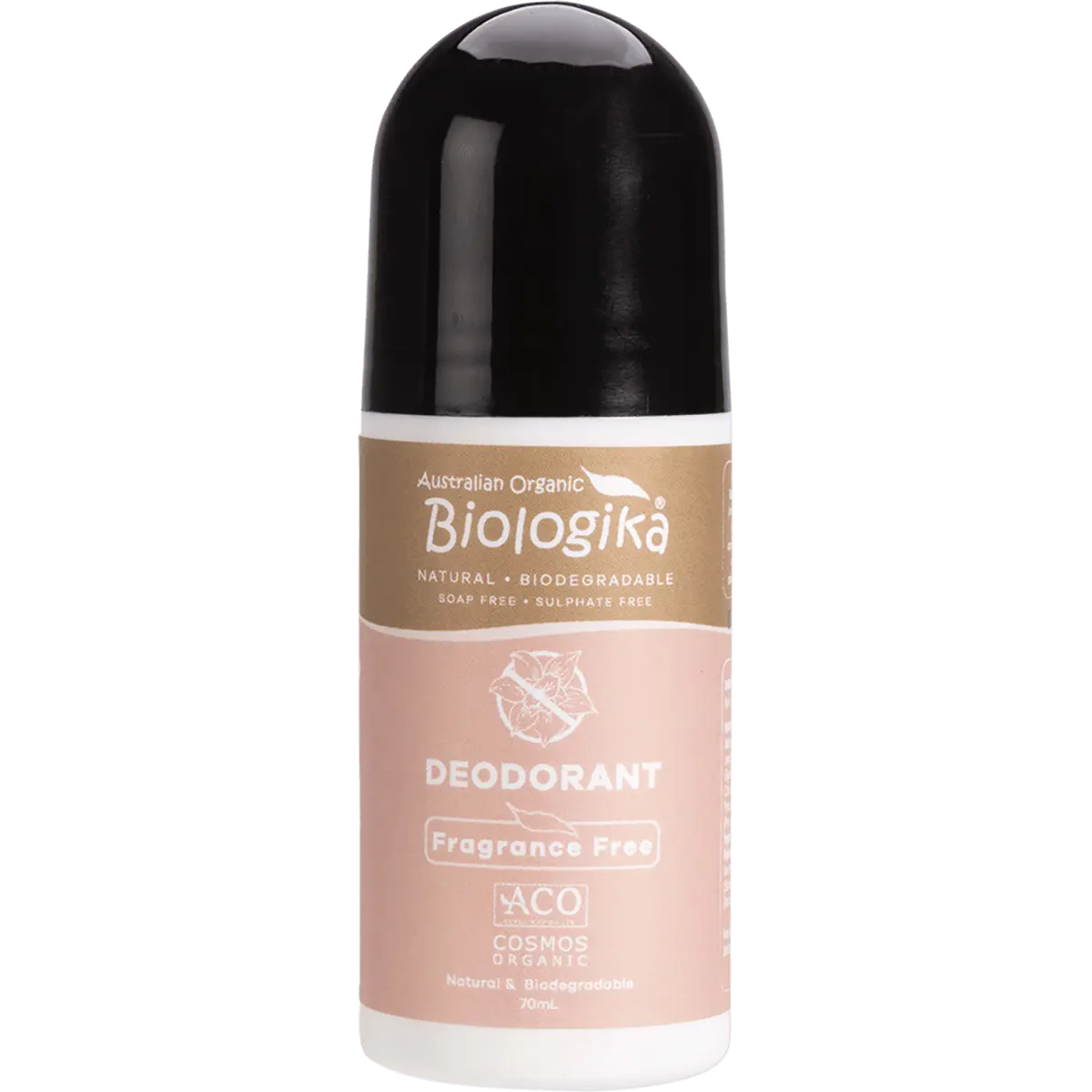 Biologika Roll-On Deodorant Fragrance Free 70ml — front pack image (UHP)