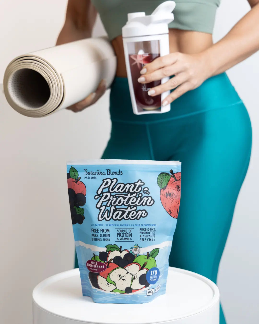 Botanika Blends Plant Protein Water Apple Blackcurrant 400g — official active lifestyle image