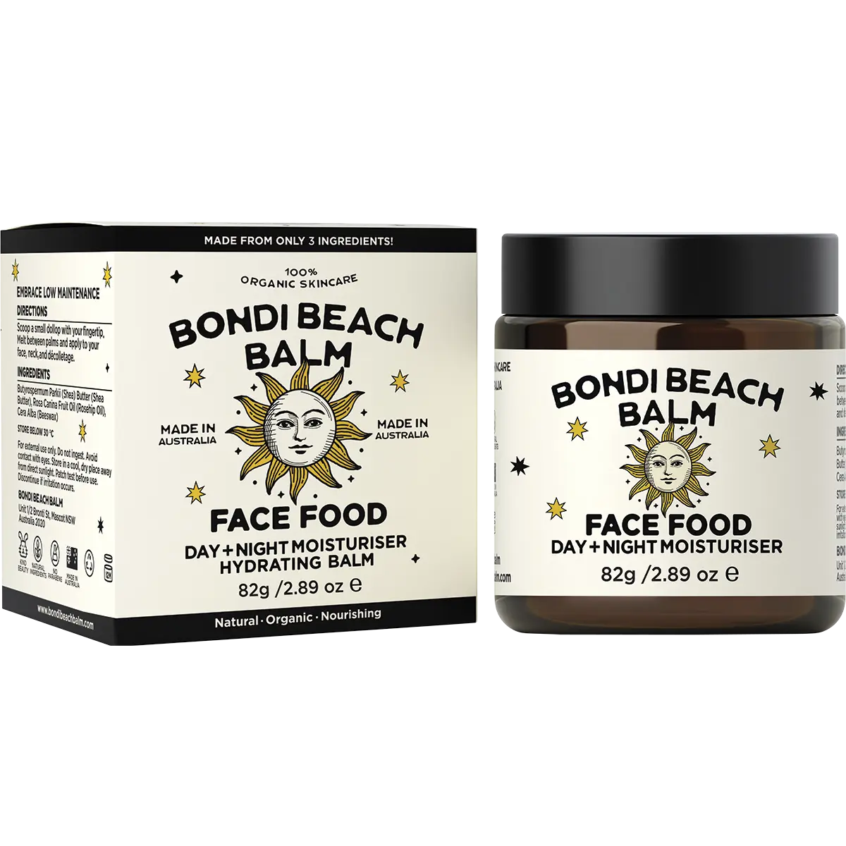 Bondi Beach Balm FACE FOOD Day + Night Moisturiser Hydrating Balm 82g