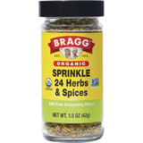 Bragg Seasoning Organic Sprinkle 24 Herb & Spices Salt-Free 42g — front pack image (UHP)