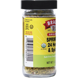 Bragg Seasoning Organic Sprinkle 24 Herb & Spices Salt-Free 42g — side pack image (UHP)