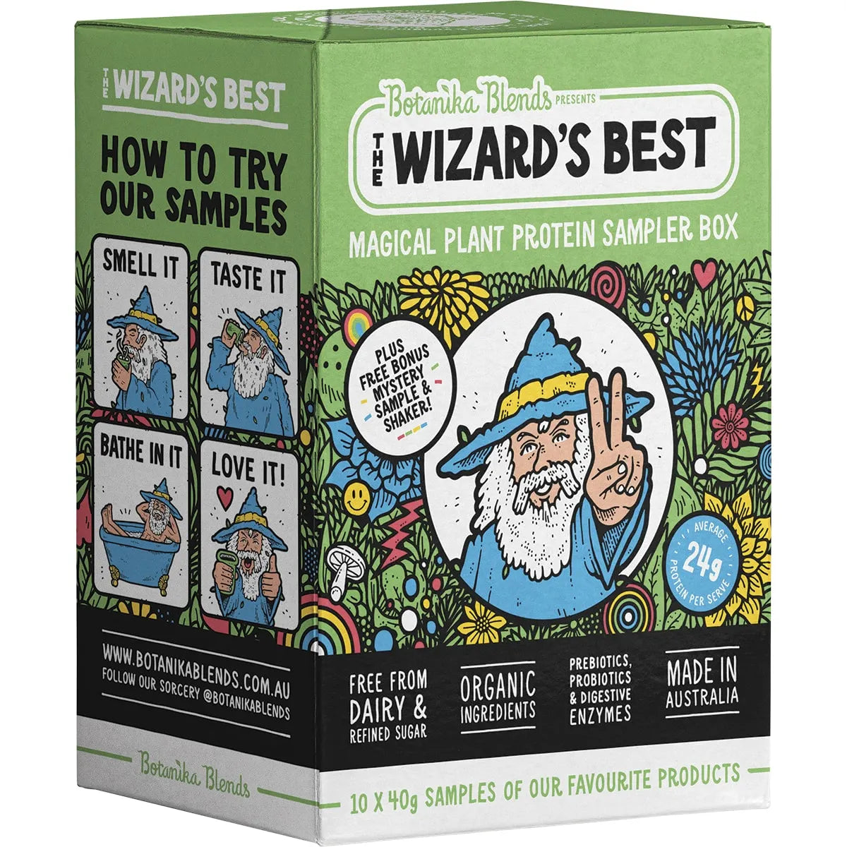 Botanika Blends The Wizard'S Best Plant Protein Sampler Box 10X40G