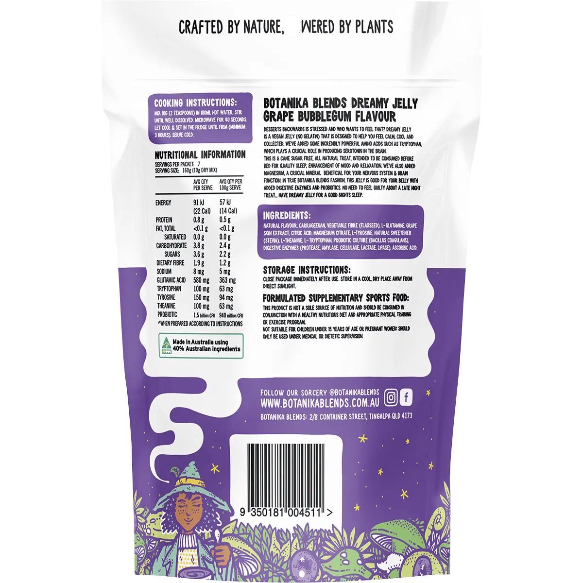 Botanika Blends Dreamy Jelly Grape Bubblegum 70g — back pack image (UHP)