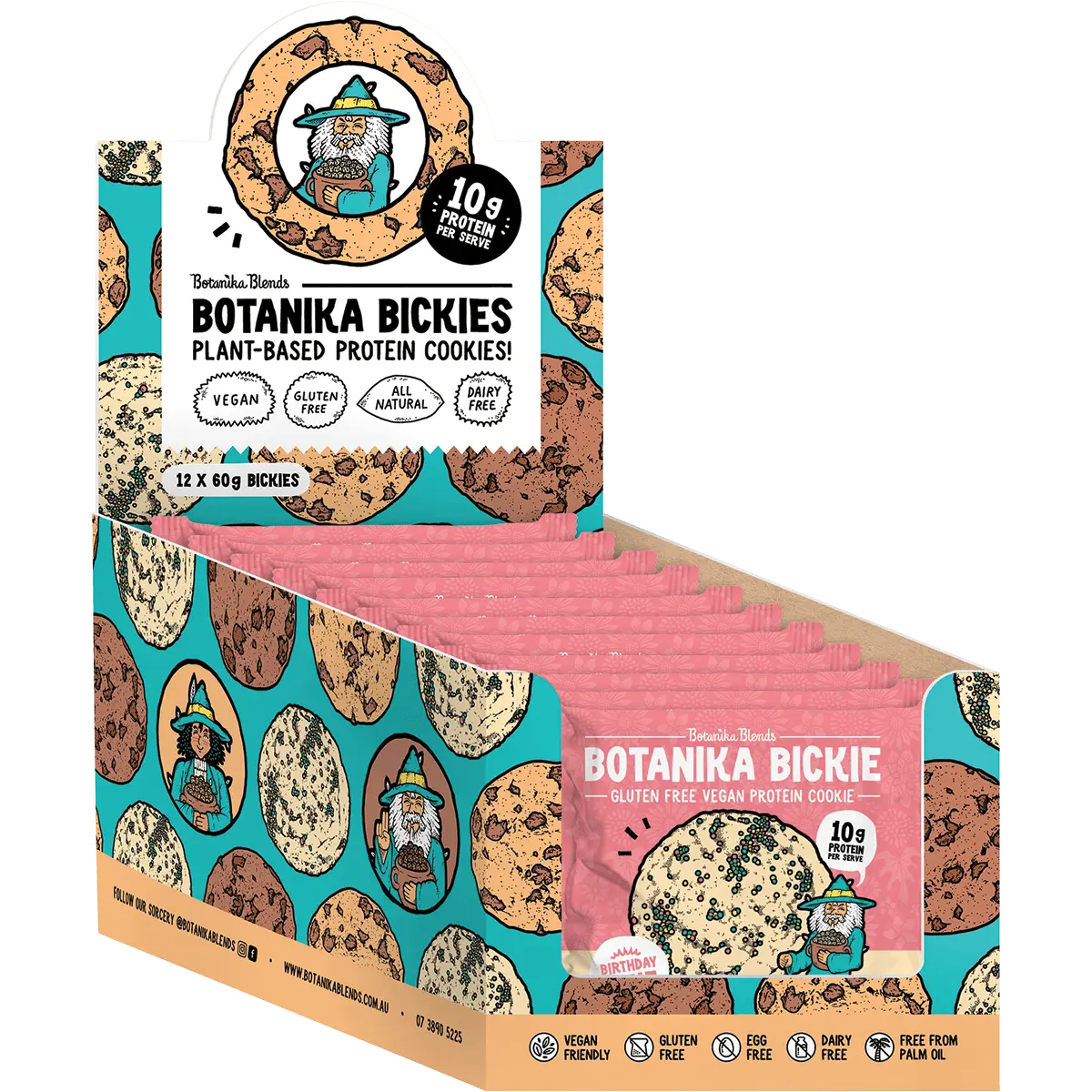 Botanika Blends Botanika Bickie Protein Cookie Birthday Cake 12 x 60g additional display image
