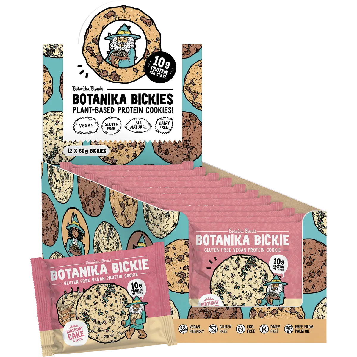Botanika Blends Botanika Bickie Protein Cookie Birthday Cake 12 x 60g additional display image