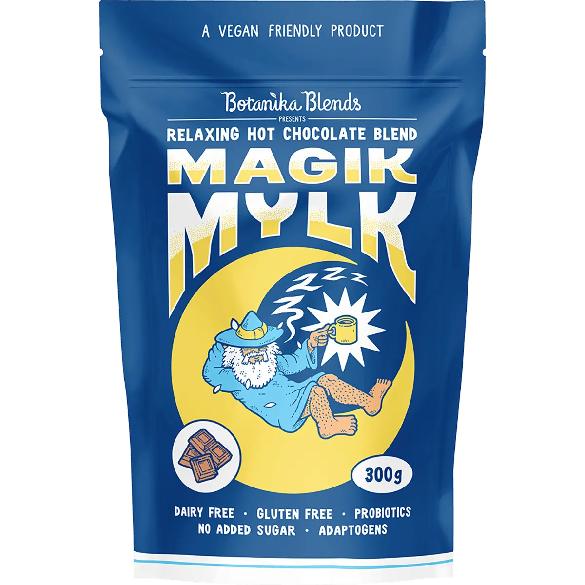 Botanika Blends Magik Mylk Hot Chocolate 300g — front pack image (UHP)