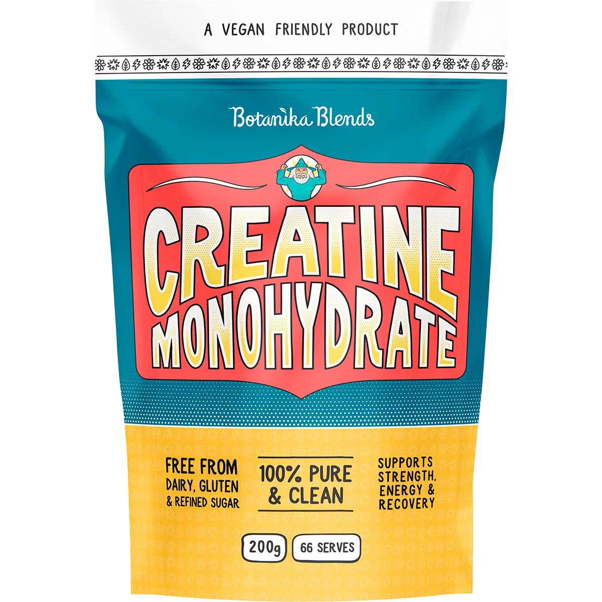 Botanika Blends Creatine Monohydrate 200g — front pack image (UHP)