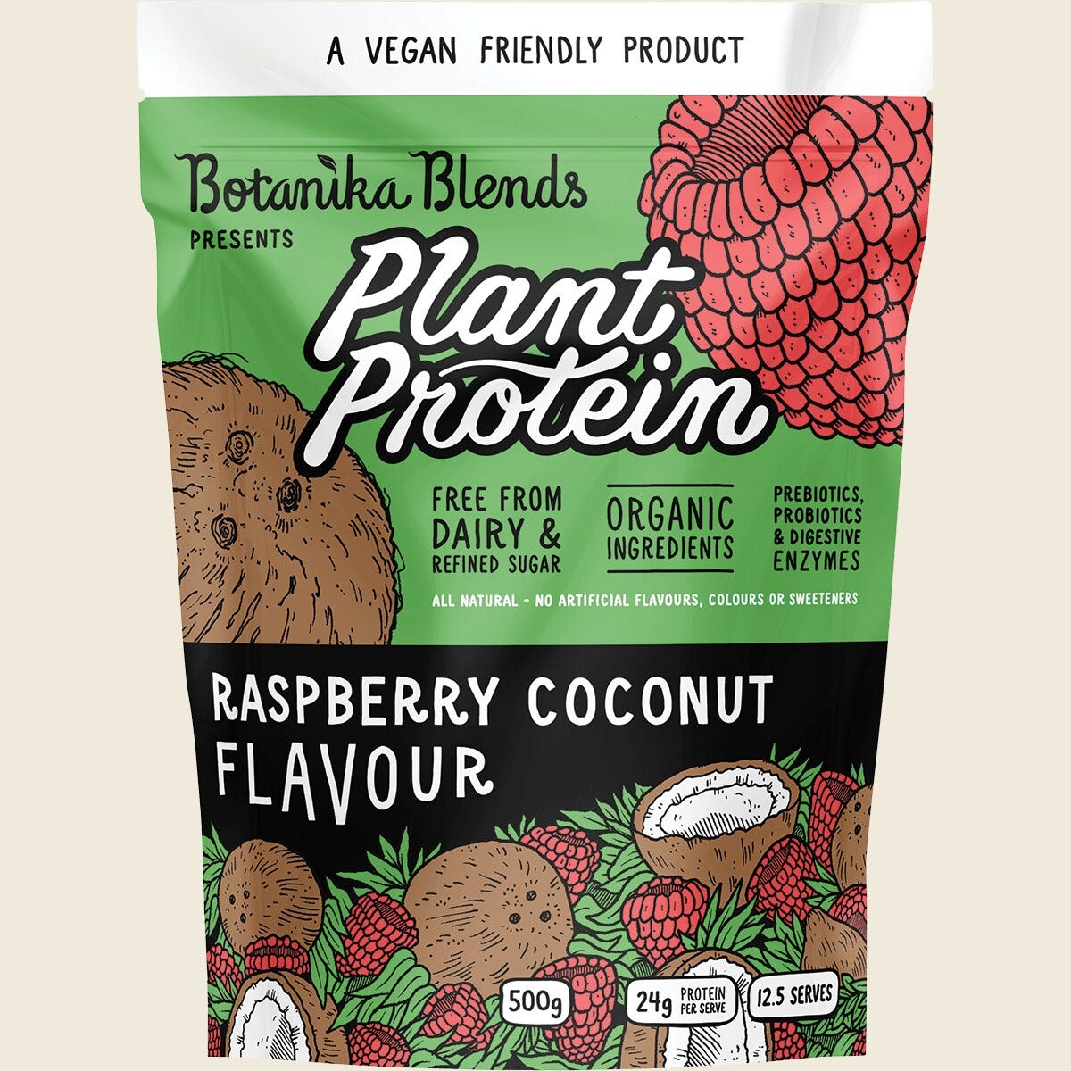 Botanika Blends Raspberry Coconut 500g — exact UHP BT33 image