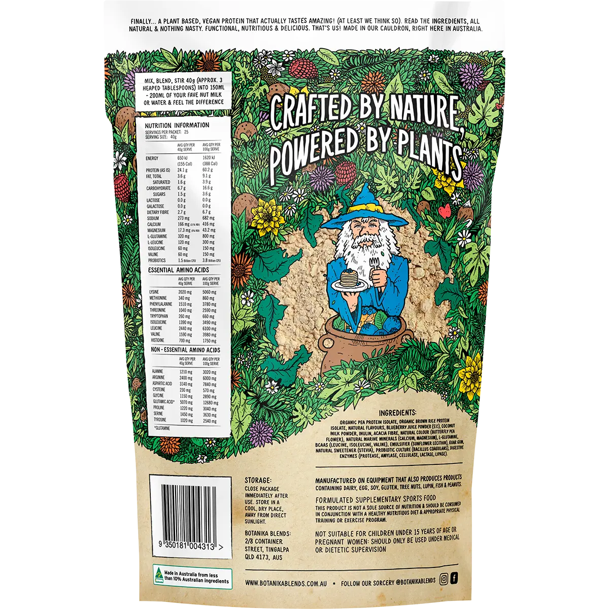 Botanika Blends Plant Protein Blueberry Pancake — second back pack image (UHP)